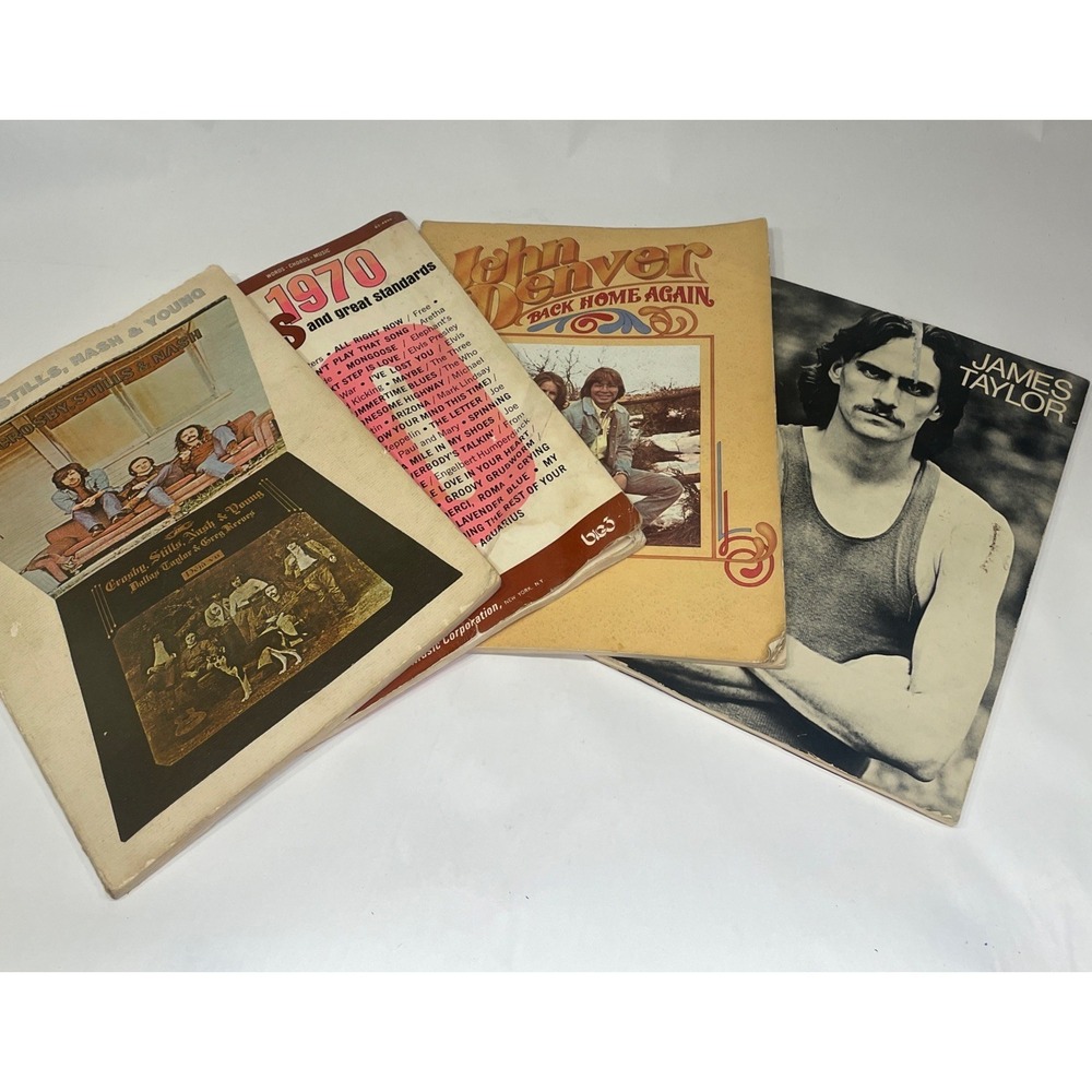 Lot Of 4 Early 70s  Vintage Sheet Music Books